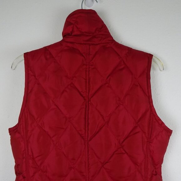 Talbots Puffer Vest Women's Size S Red Down Insulated Winter - Picture 5 of 10